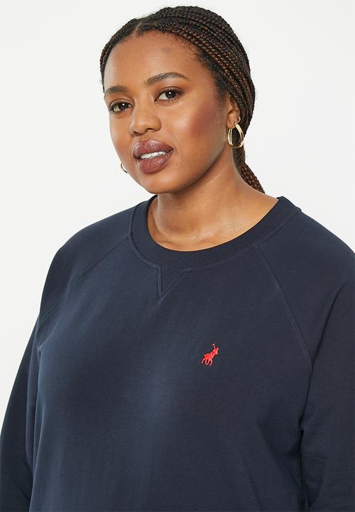 POLO - Plus women raglan long sleeve track top - navy