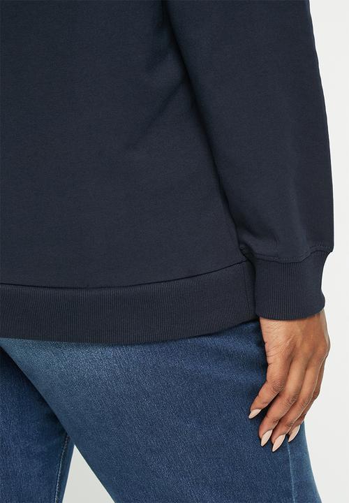 POLO - Plus women raglan long sleeve track top - navy