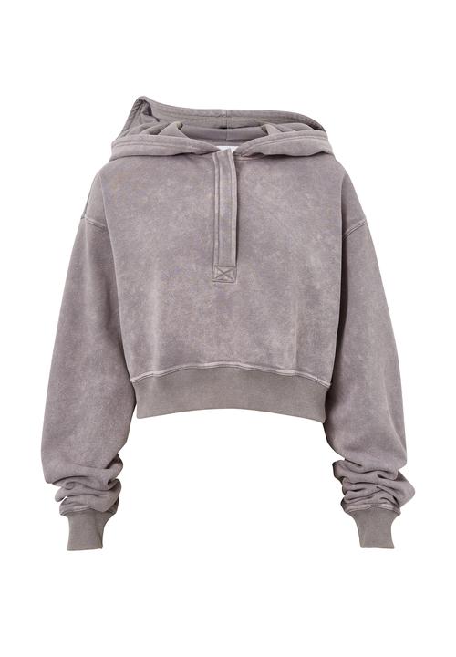 Supré  - Polly cropped hoodie - washed cement grey