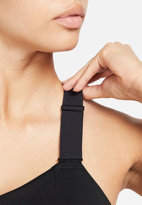Nike - W nk df alpha zip-front bra - black/dk smoke grey