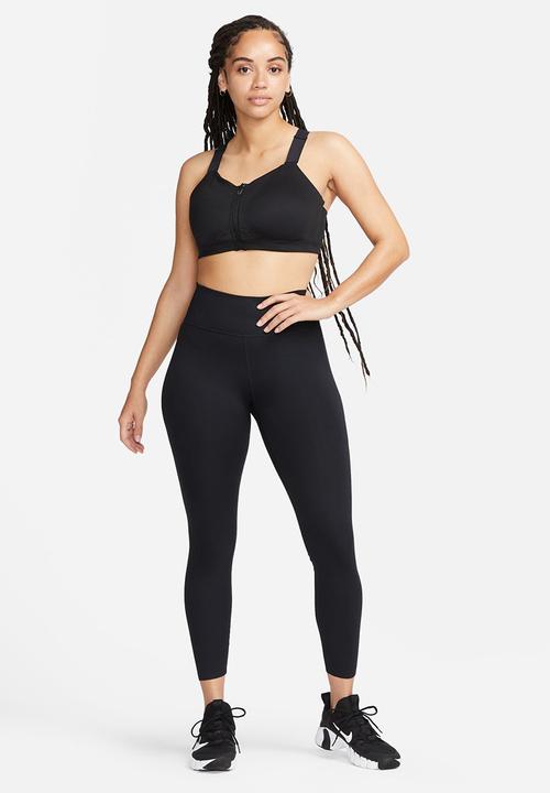 Nike - W nk df alpha zip-front bra - black/dk smoke grey