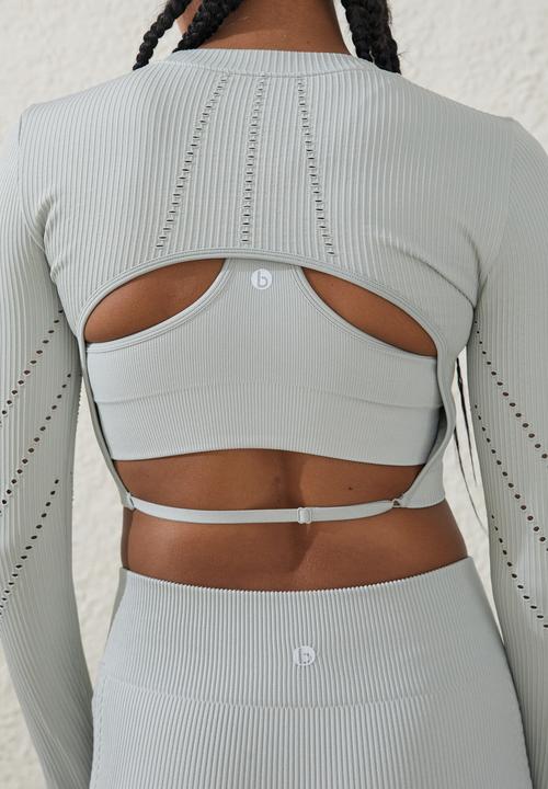 Cotton On - Seamless crochet long sleeve - aqua mist