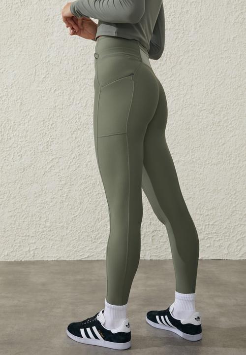 Cotton On - Premium fleece lined full length tight - winter khaki