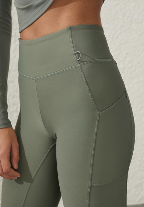 Cotton On - Premium fleece lined full length tight - winter khaki