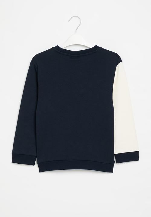 POLO - Boys clyde colour block sweater - navy