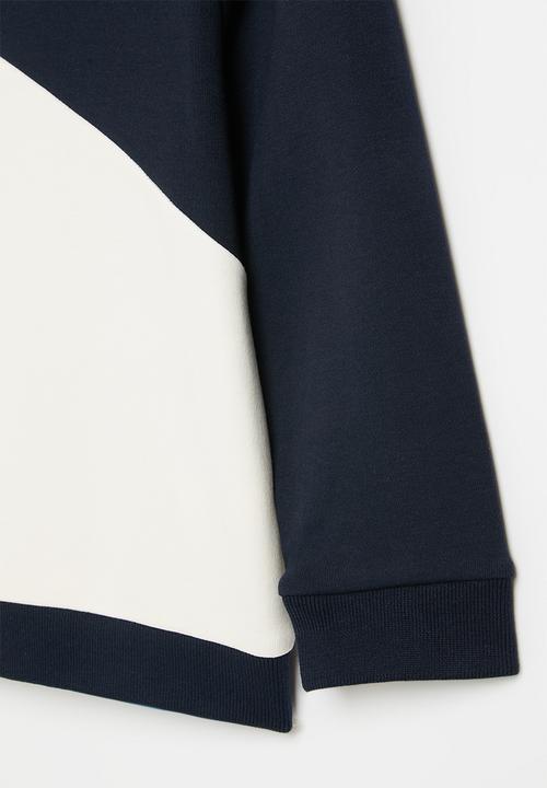 POLO - Boys clyde colour block sweater - navy