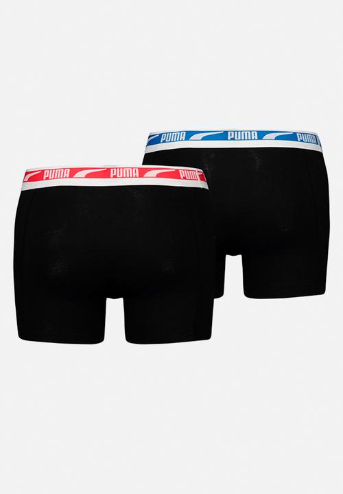 PUMA - Puma men multi logo boxer 2p - black combo