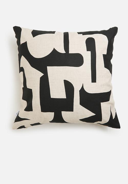 Sixth Floor - Hemming cushion cover - black & natural