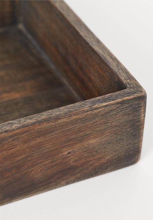 H&M - Wooden tray - brown/mango wood