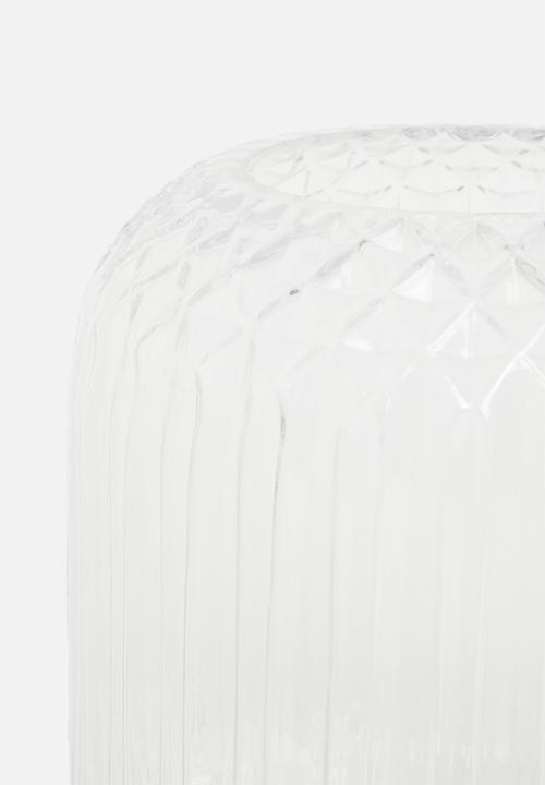 Silk By Design - Round glass vase - clear