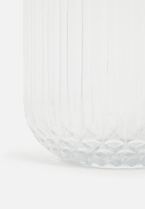 Silk By Design - Round glass vase - clear