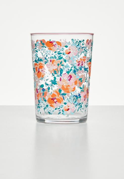 Excellent Houseware - Daisy glass set of 4 - multi