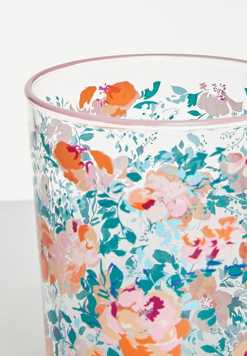 Excellent Houseware - Daisy glass set of 4 - multi