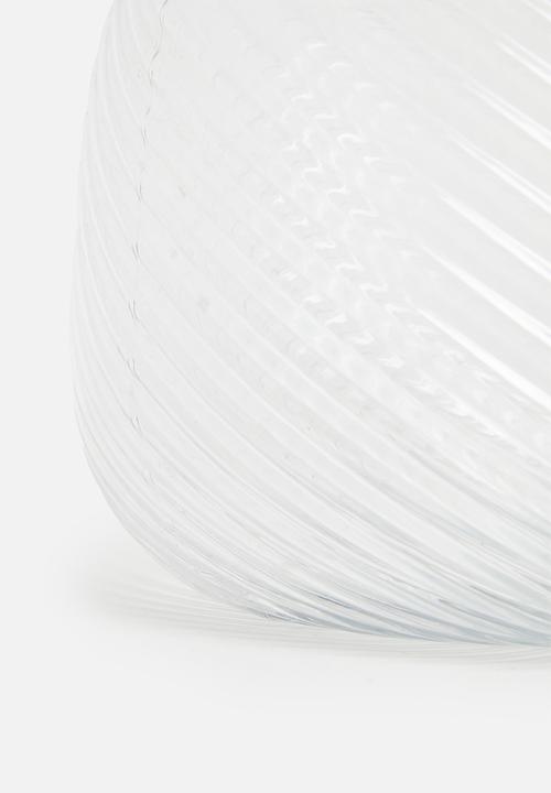 Silk By Design - Round spiral vase - clear