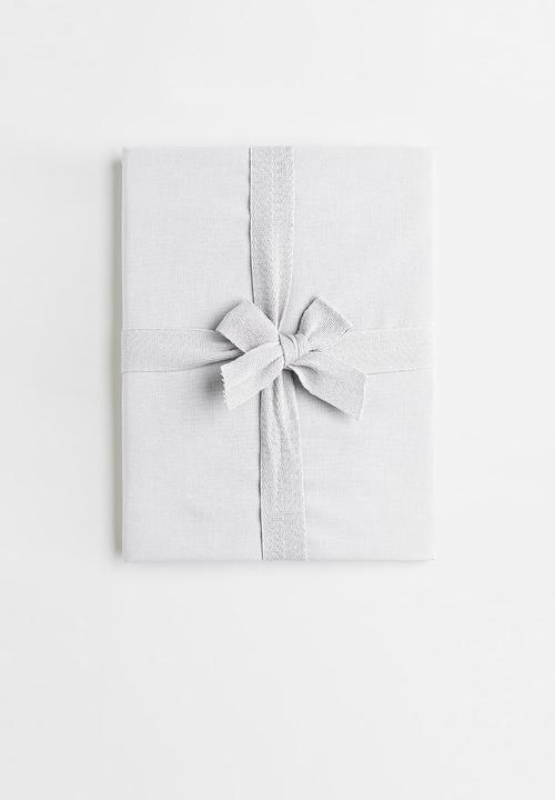 H&M - Cotton pillowcase - light grey
