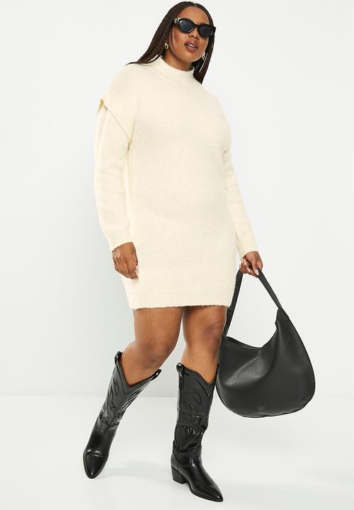 MANGO - Plus dress mayo - light beige