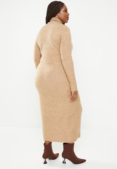 MANGO - Plus dress selene - brown