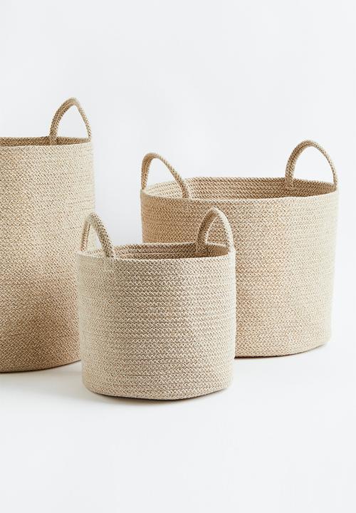 H&M - Cotton storage basket - light beige