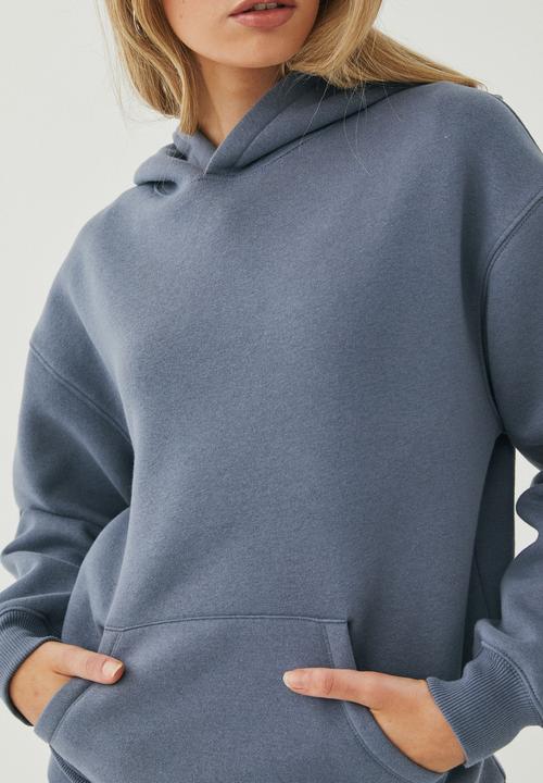 Supré  - Pip Oversized Plain Hoodie -  Silver Slate