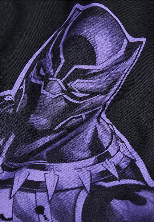 H&M - Printed jersey top - black/black panther