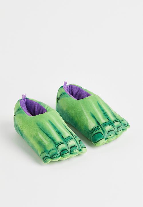 H&M - Soft slippers - green/the hulk