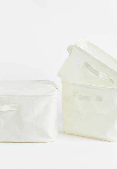 H&M - Cotton twill storage basket - white