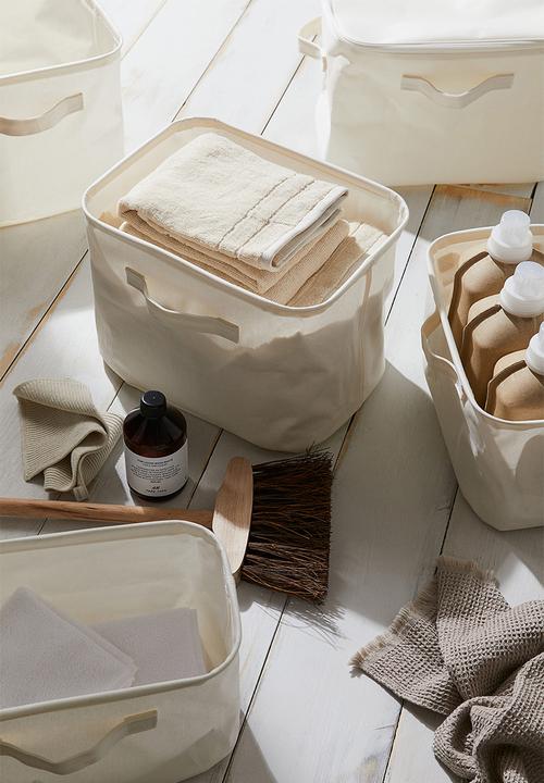 H&M - Cotton twill storage basket - white