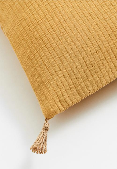 H&M - Tasselled cushion cover - yellow