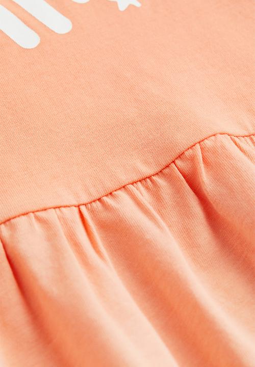 H&M - Printed dress - light orange/heart