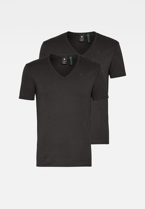 G-STAR - Base v t short sleeve 2-pack - black