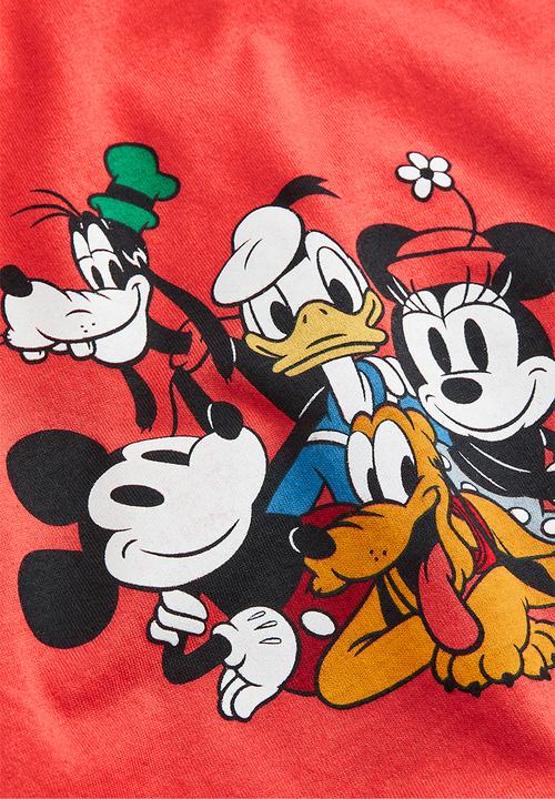 H&M - Printed t-shirt - red/mickey mouse