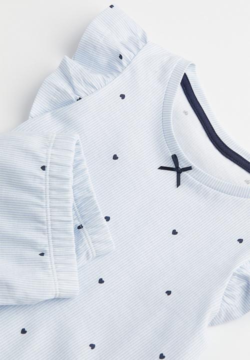 H&M - Jersey pyjamas - natural white/hearts
