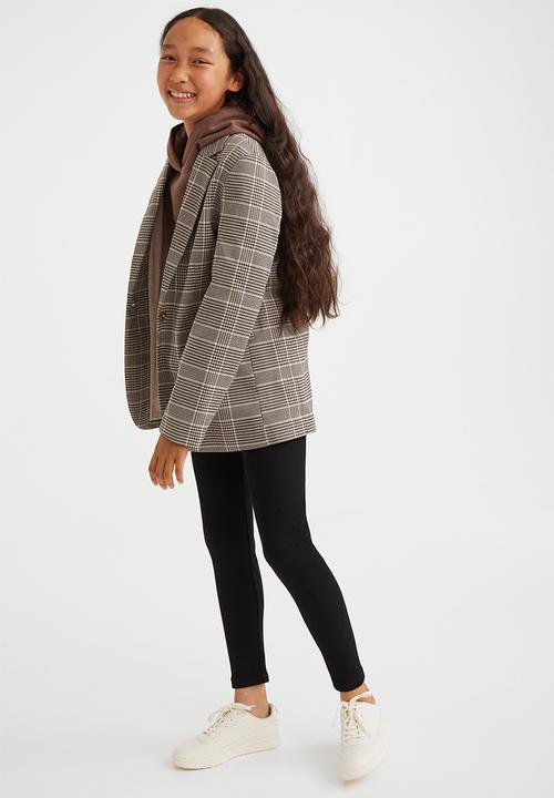 H&M - Ribbed leggings - black