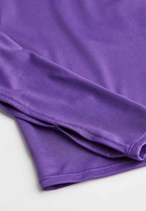 H&M - Ribbed cotton jersey cropped top - purple