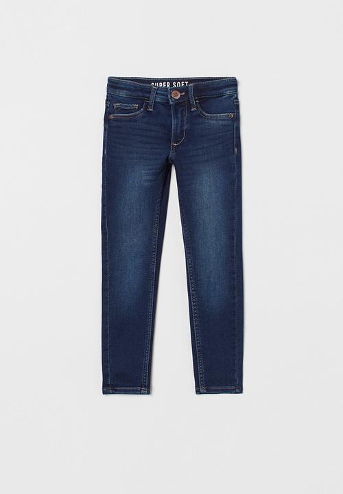 H&M - Super soft skinny fit jeans- dark denim blue
