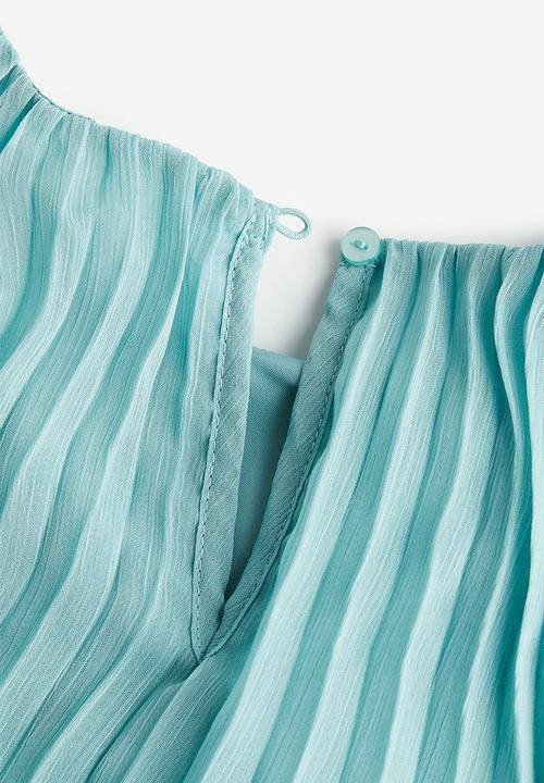 H&M - Pleated a-line dress - turquoise