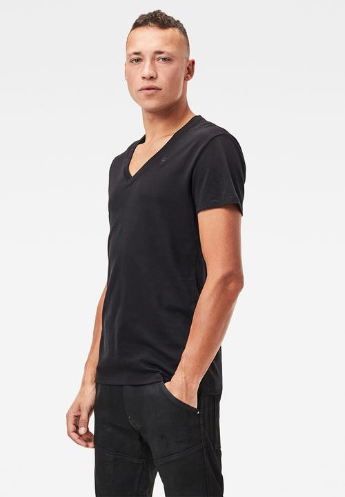 G-STAR - Base htr v t short sleeve  2-pack - solid black