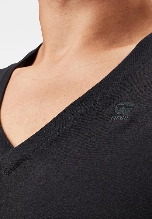G-STAR - Base htr v t short sleeve  2-pack - solid black