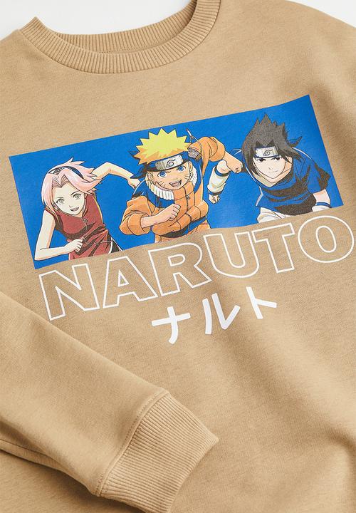 H&M - Motif-detail sweatshirt - beige/naruto