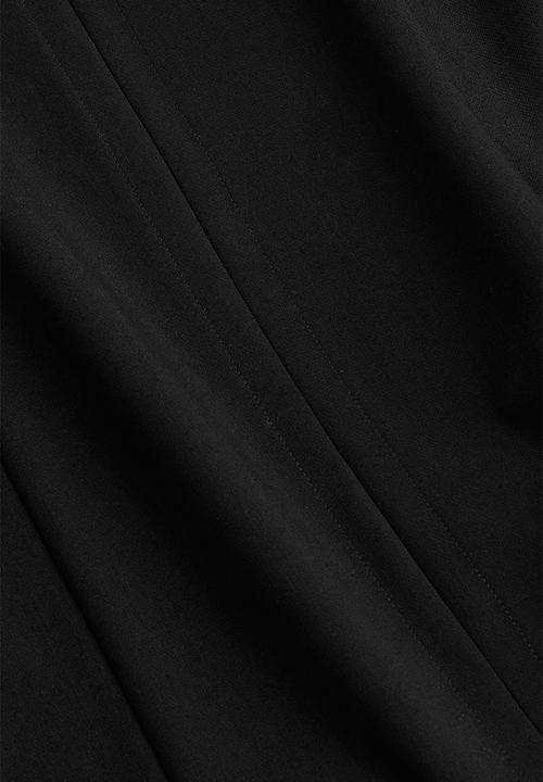 H&M - Short long-sleeved dress - black