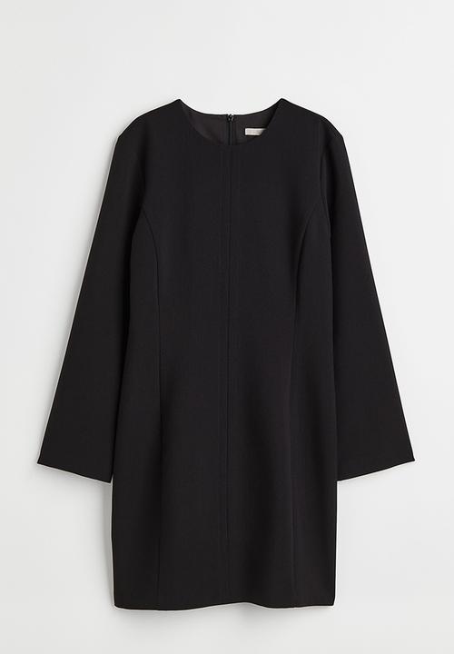 H&M - Short long-sleeved dress - black