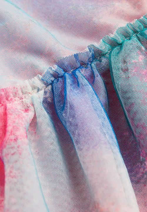 H&M - Patterned tulle dress - light pink/tie-dye