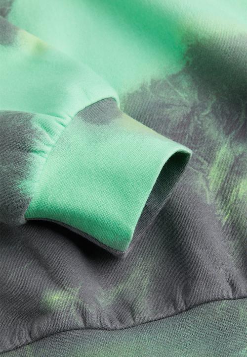 H&M - Sweatshirt - neon green/tie-dye