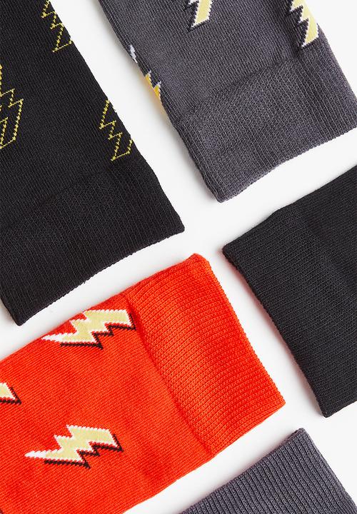 H&M - 5-pack socks -  red/lightning flashes