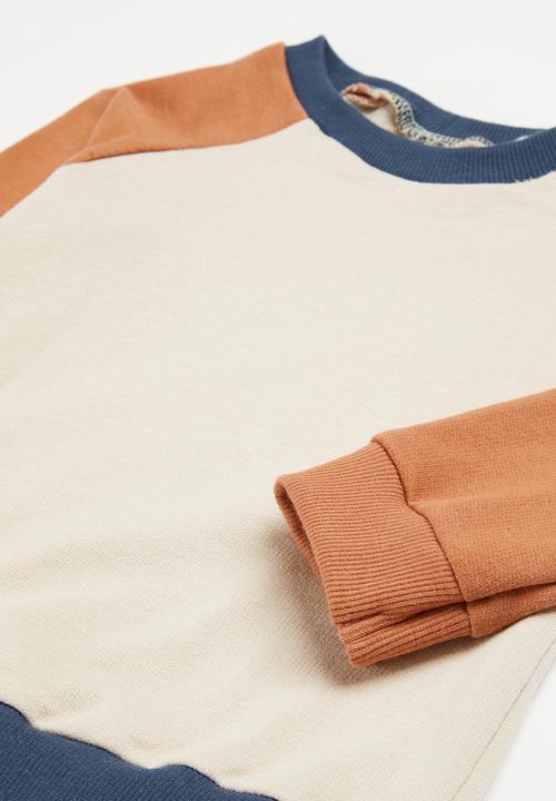 Superbalist - Colourblock tracksuit set  - navy & dusty cedar