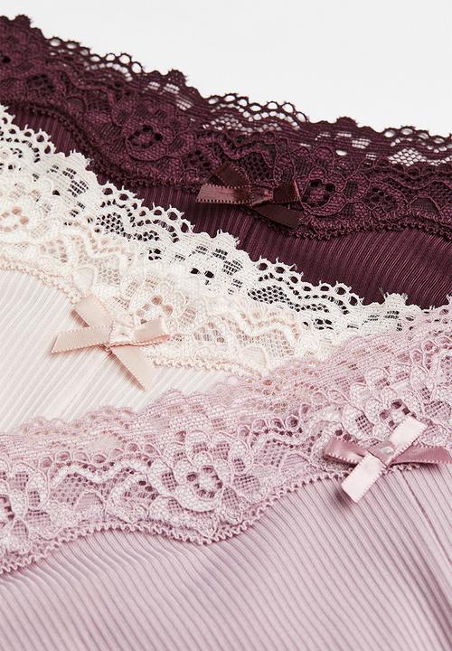 H&M - 3-pack hipster briefs - light purple/powder pink