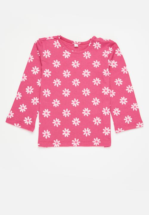 Superbalist - 2 Pack printed tees - cerise & sand 