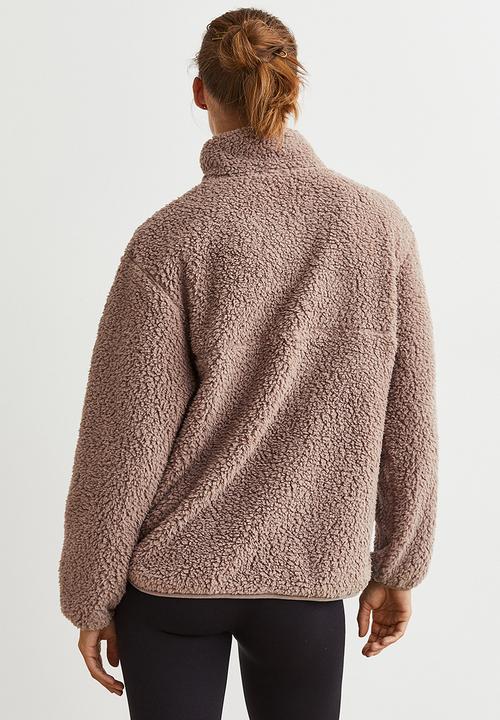 H&M - Zip-top fleece top - beige