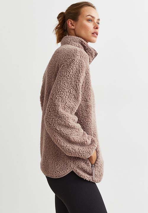 H&M - Zip-top fleece top - beige