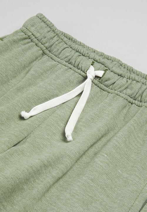 Pop Candy - T-shirt & jogger set -  white & sage